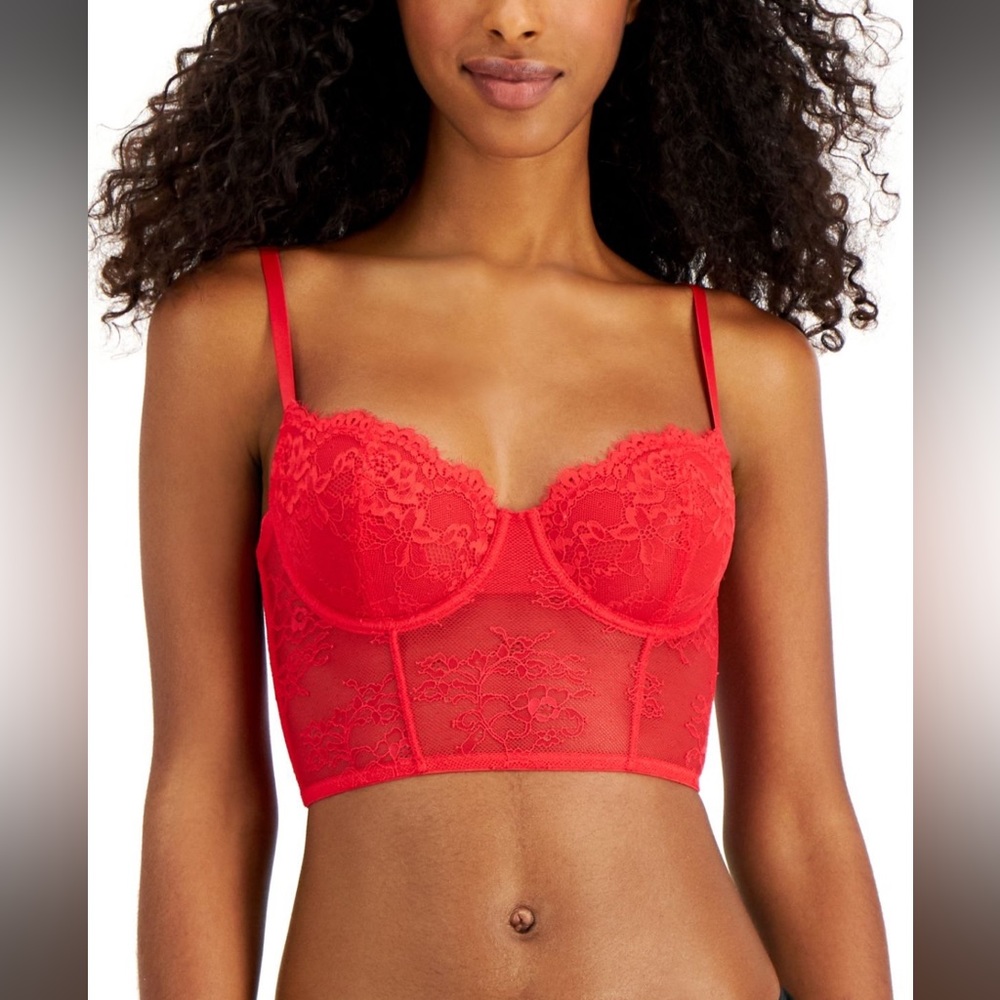 🌹NWT! INC Red Lace Bustier